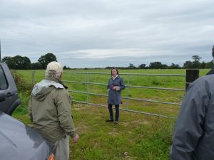 Sam and Martha Bowen (daughter of Major Raymond P Elledge) at the mid-point of Advance Landing Ground A5 at La Chippelle. In the background, the hedges have not been replaced where the runway used to be