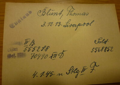 German POW Card - TH Blunt