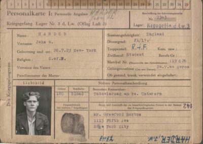 German PoW Card - JW Harder