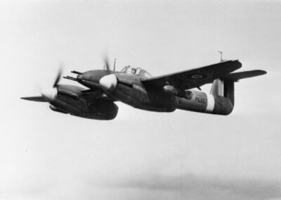 WhirlwindMk I in flight, loaded with 2 500lb GP bombs underwing, AAEE Boscombe Down