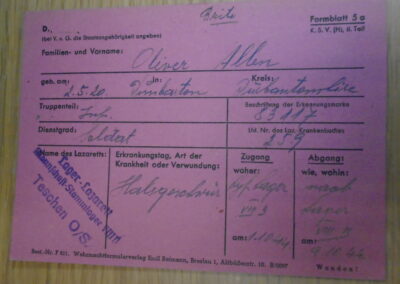 Oliver German POW Card (1)