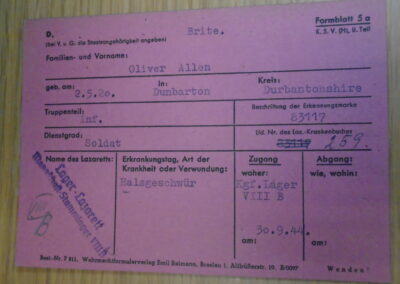 Oliver German POW Card (3)