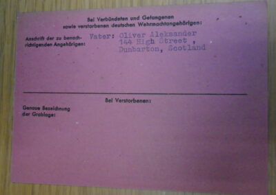 Oliver German POW Card (4)