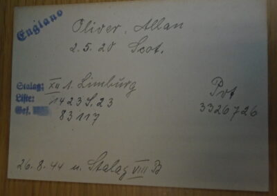 Oliver German POW Card (5)