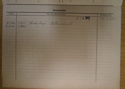 German PoW Record Card - NHT Welch (3)