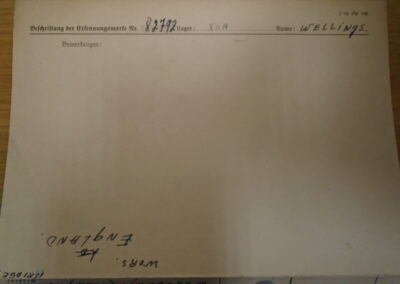 Wellings German PoW card (2)